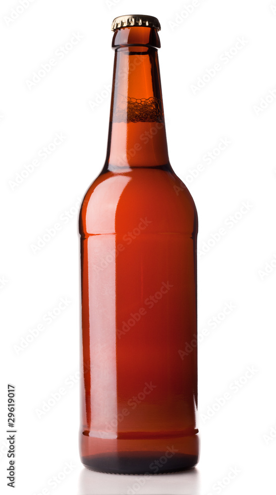 Bottle of dark beer isolated on white background Bottle of dark beer isolated on white background