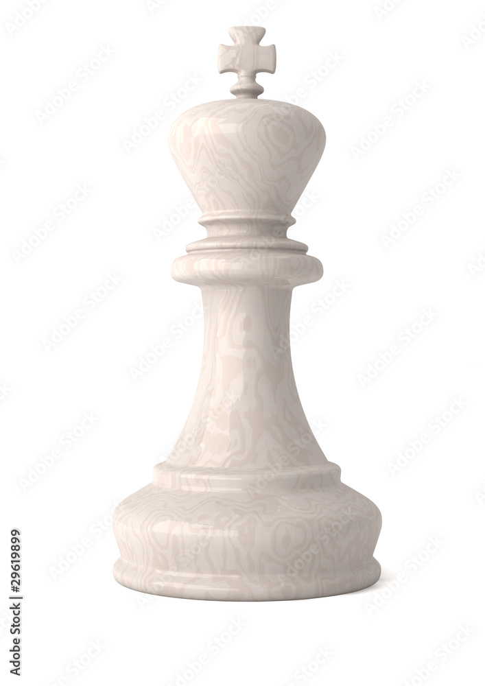 wooden chess king piece isolated on white wooden chess king piece isolated on white