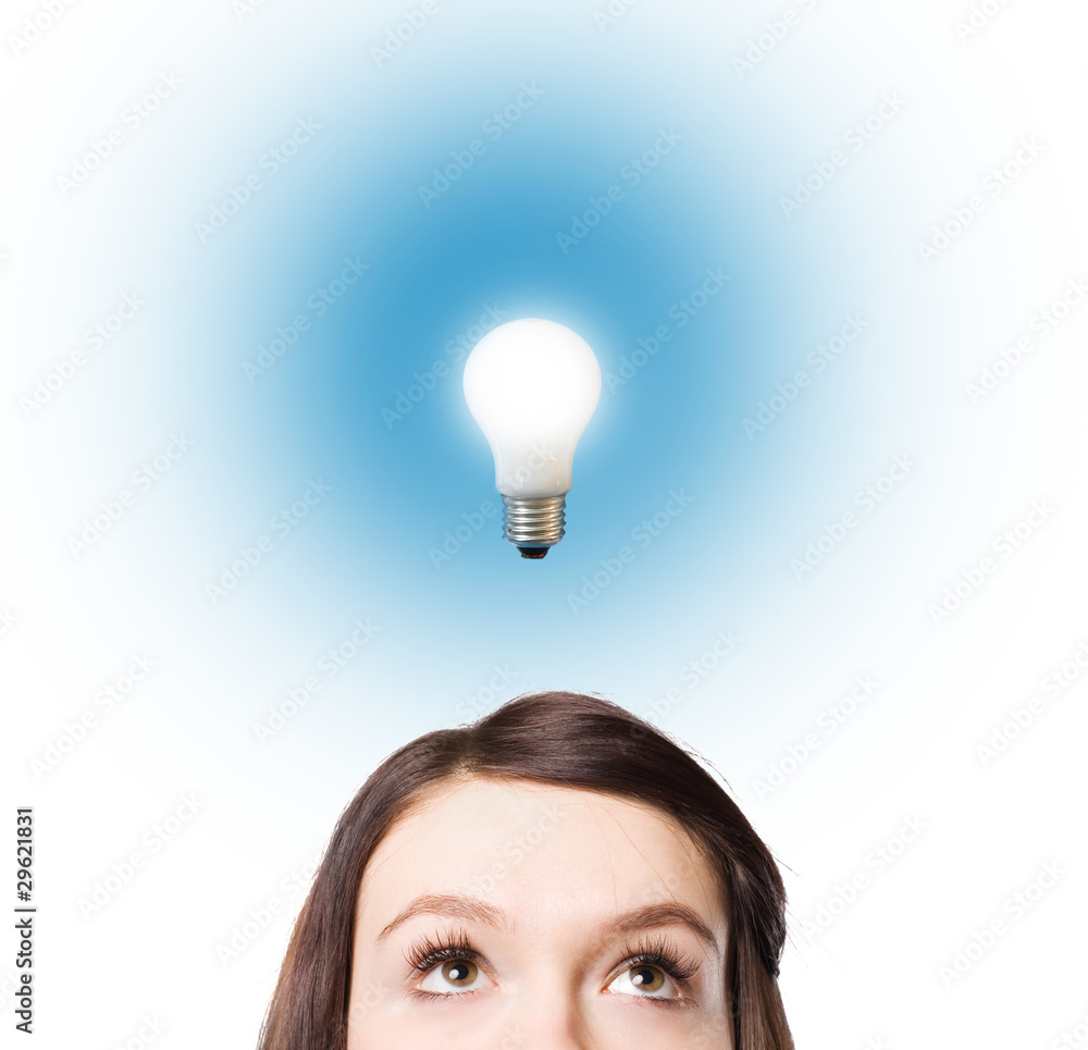 light bulbs as conceptual symbol of businessperson light bulbs as conceptual symbol of businessperson