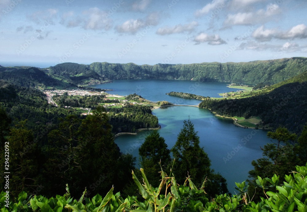 Sete Cidades lagoon, near Ponta Delgada, S. Miguel island Azores Sete Cidades lagoon, near Ponta Delgada, S. Miguel island Azores