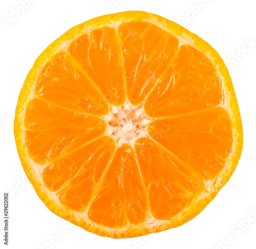Slice of ripe tangerine