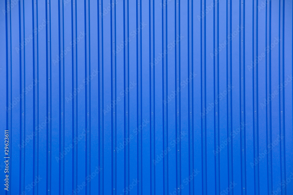 Blue metal facade Blue metal facade
