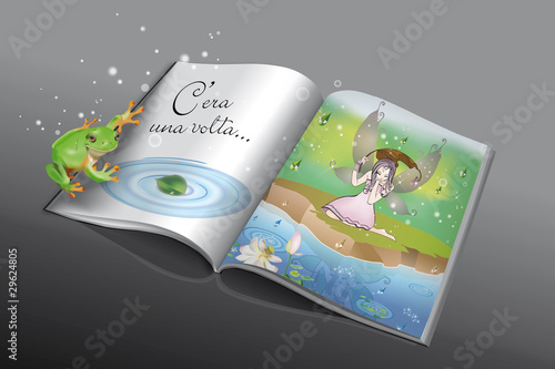 C'era una volta-libro di favole con rana