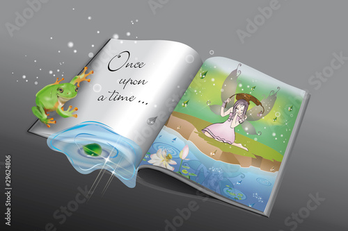 Once upon a time-libro di favole con rana