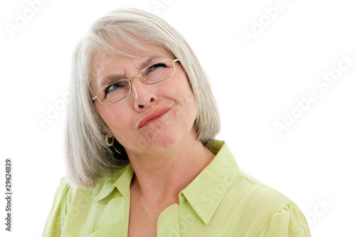 Mature woman confused