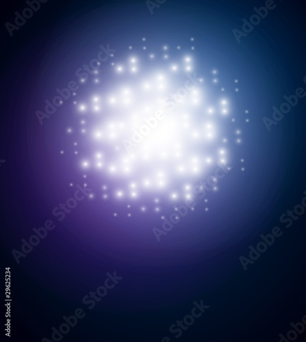 Abstract background glittering sphere of lights