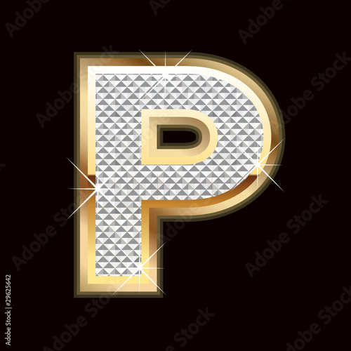 P bling letter