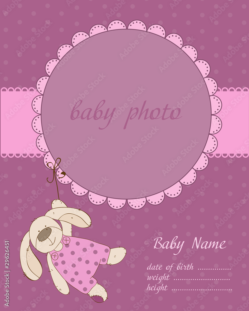 Baby Boy Arrival Card with Frame Baby Boy Arrival Card with Frame