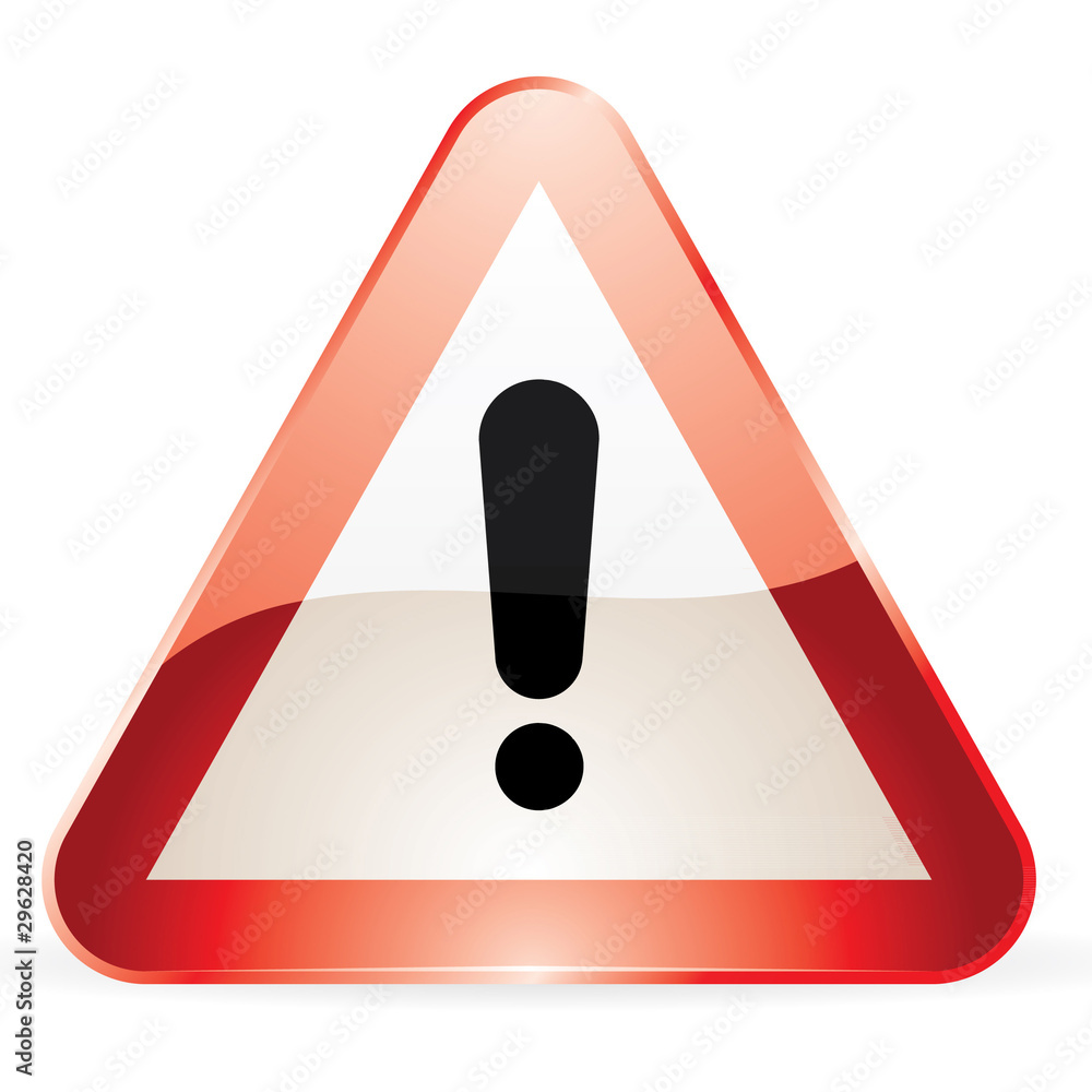 Panneau de signalisation "Attention" Stock Vector | Adobe Stock