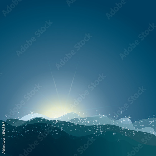 Beautiful sea horizon at sunrise