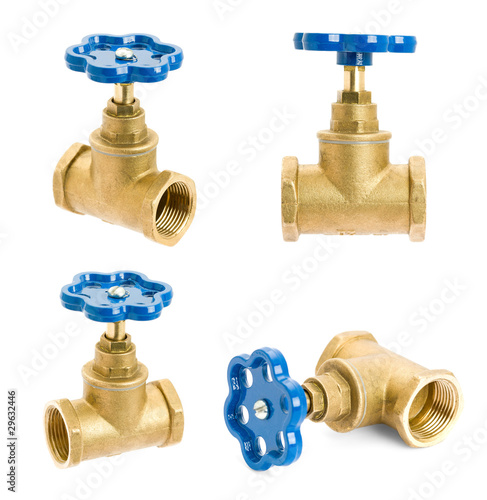 Water valve isolated on white background