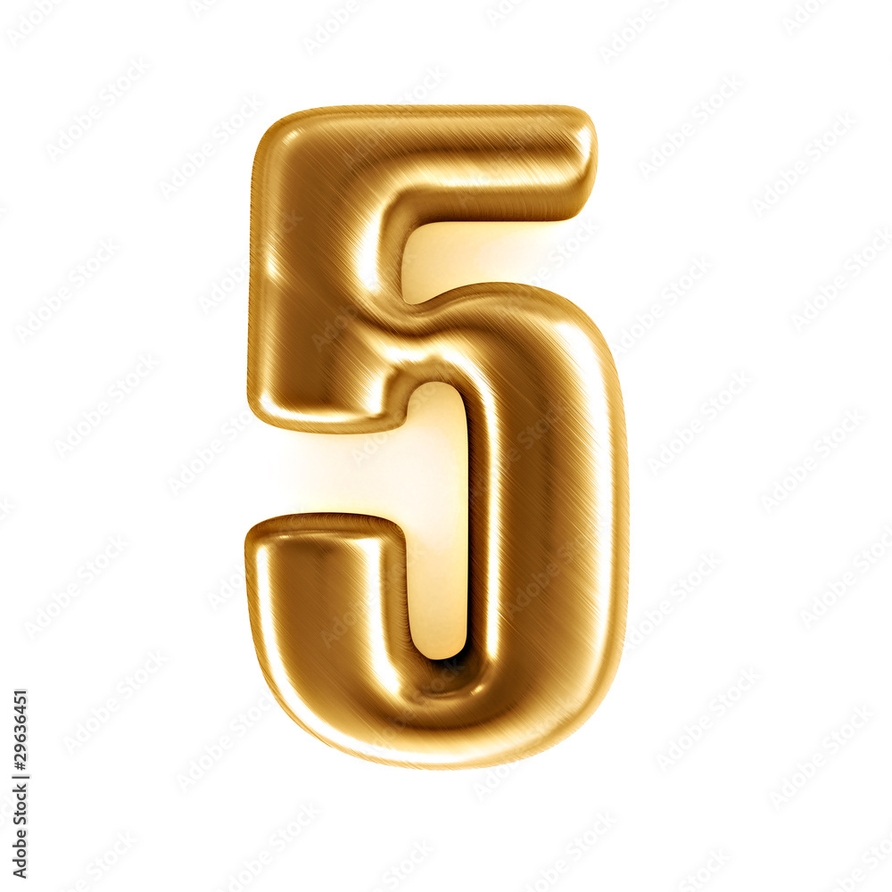 goldene Nummer - 5 goldene Nummer - 5