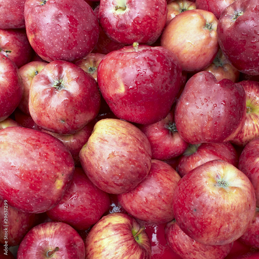 fresh red apples, natural background fresh red apples, natural background