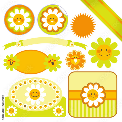 Collection of cute Daisy fl...