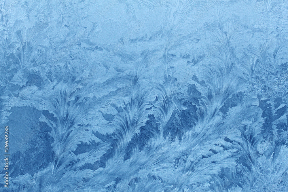 Fototapeta premium ice patterns on glass