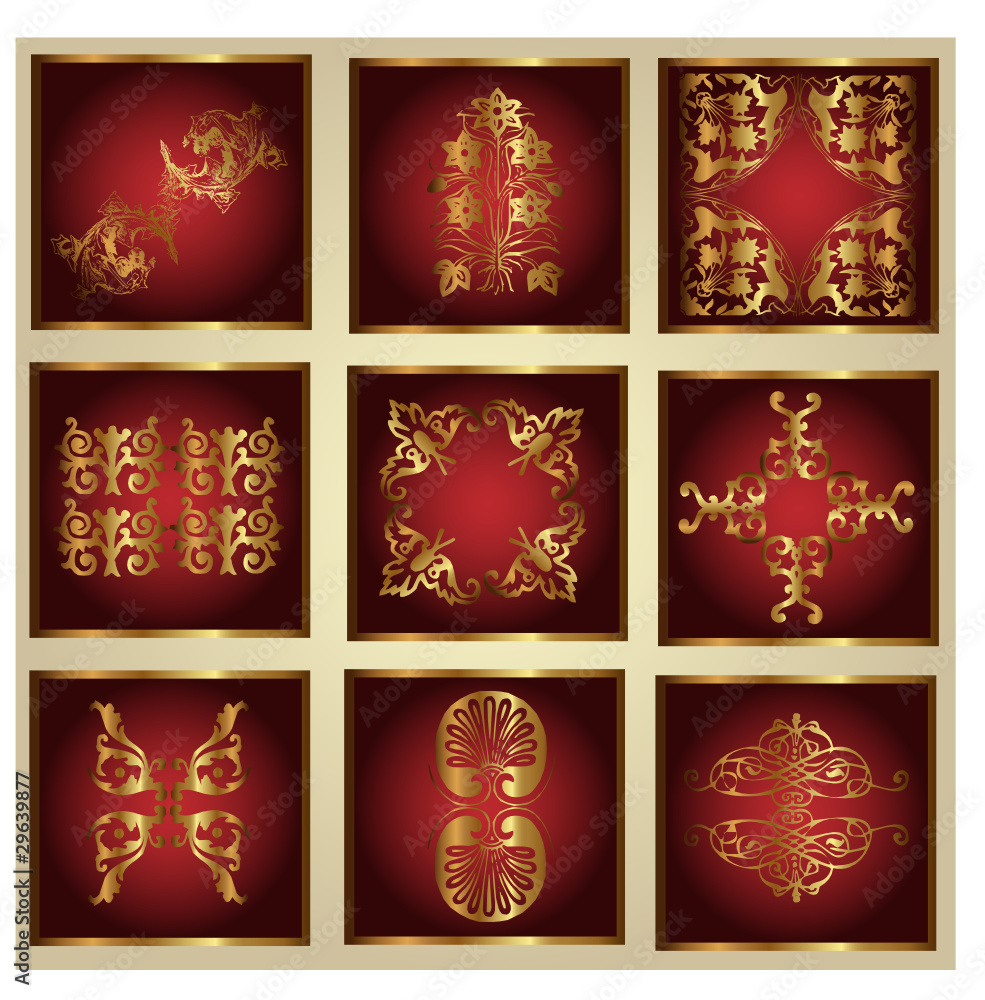 Rote Ornamente Rote Ornamente