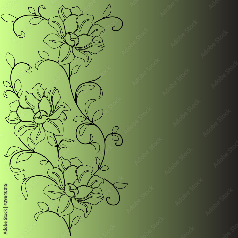 hand drawn background with a fantasy flower hand drawn background with a fantasy flower