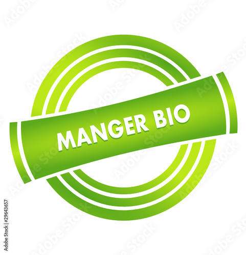manger bio sur vignette verte
