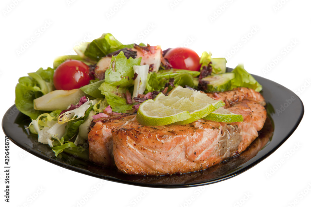 salmon with vegetables