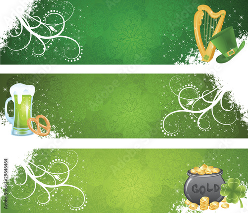 St. Patrick's Day banners.