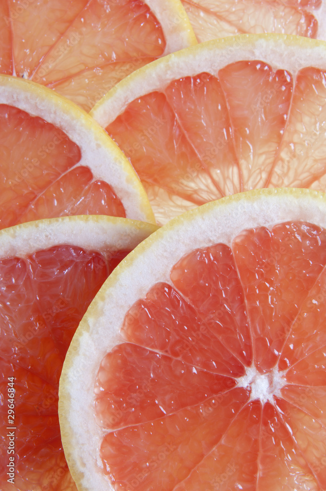portion of sliced citrus portion of sliced citrus