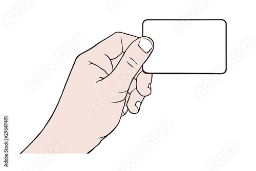 hand holding card