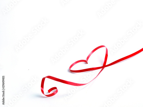 red heart ribbon