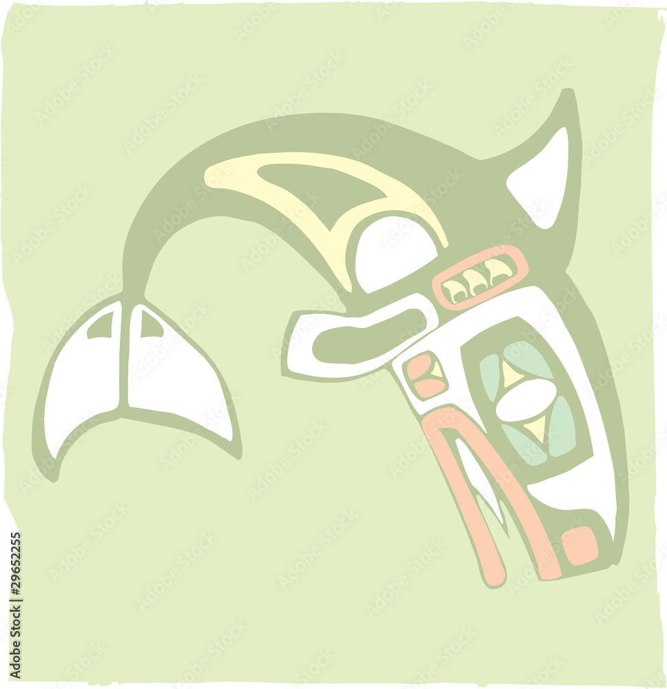 Naklejka premium Leaping Orca #1