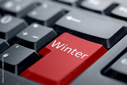 winter rote tastatur