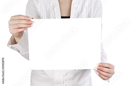 a card blank in the hands