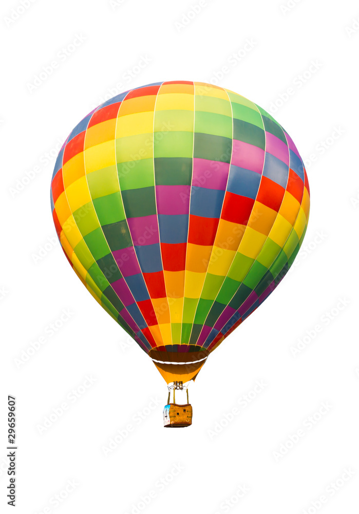 Fototapeta premium colorful hot air balloon isolated on white background