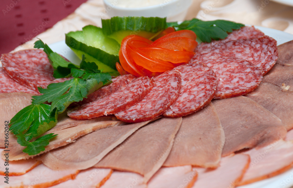 Beautiful sliced food arrangement Beautiful sliced food arrangement