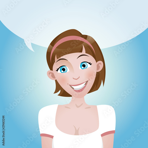 fille qui discute