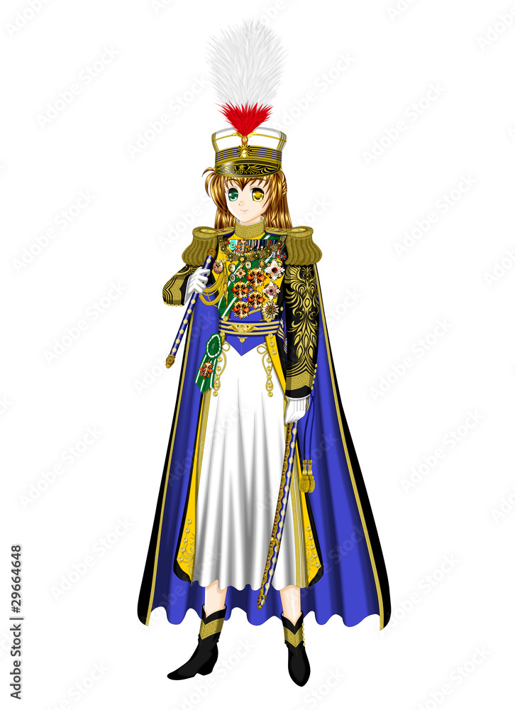 軍服の女の子 Stock イラスト Adobe Stock