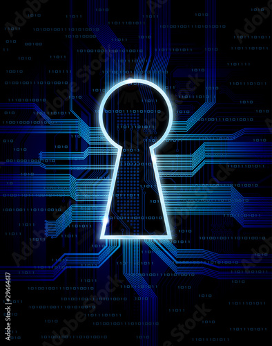 background with keyhole and circuit pattern. eps10
