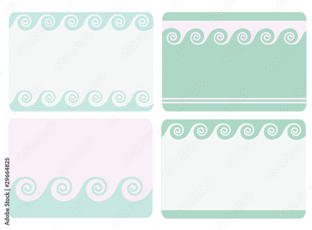 Set of sea frames Set of sea frames