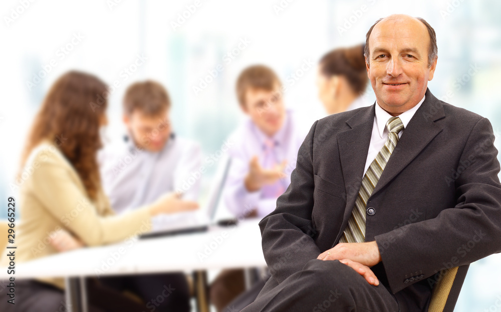 Portrait of confident and successful team of business Portrait of confident and successful team of business