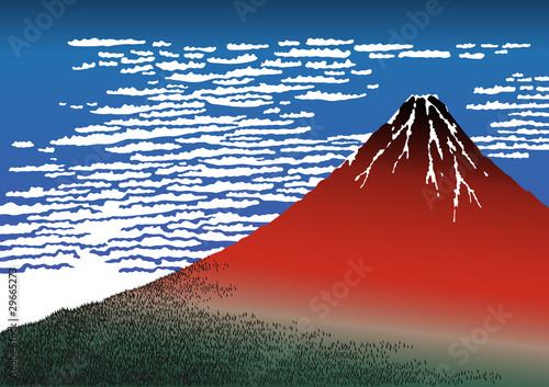 赤い富士山