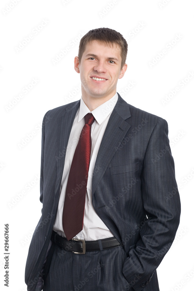 Handsome smiling young businessman. Handsome smiling young businessman.