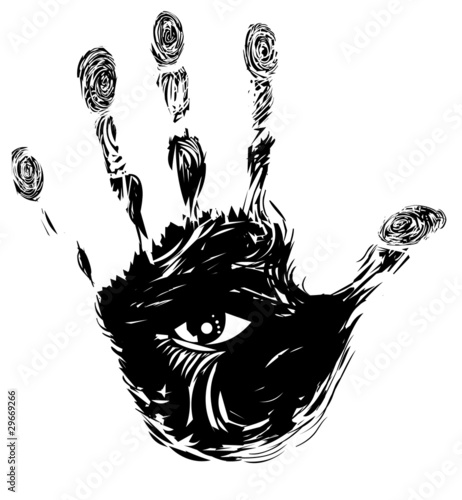 Black hands print