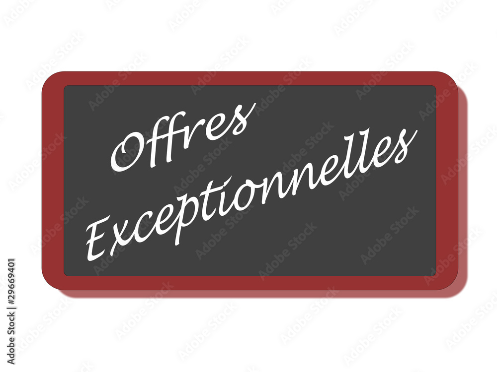 Obraz premium PANNEAU OFFRES EXCEPTIONNELLES