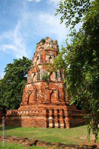 Pagoda in Ayutthaya, Thailand.