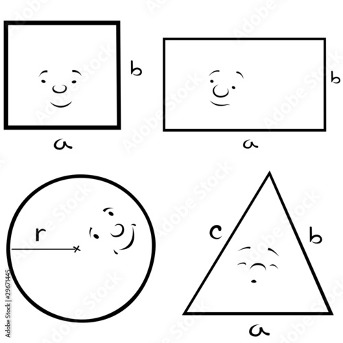 Geometric Shapes - Black an...
