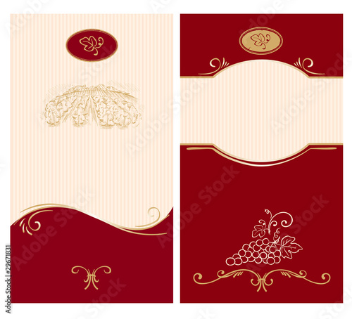 Template for wine labels