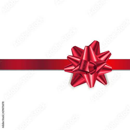 vector red bow