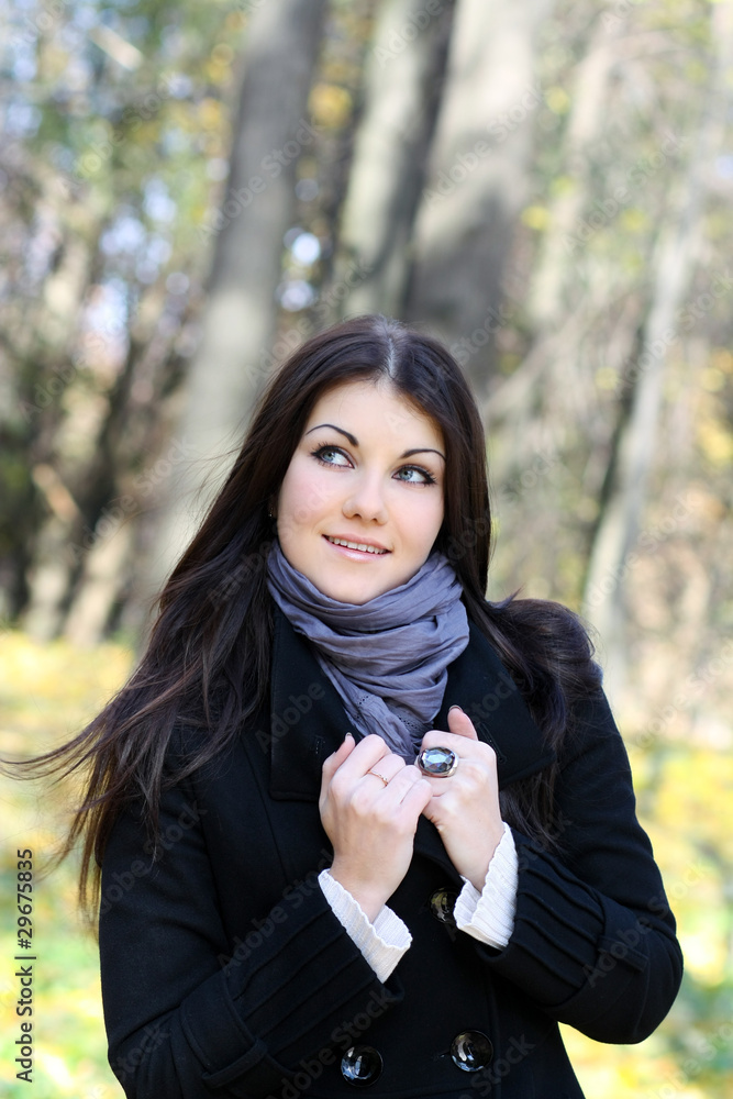 portrait of the beauty girl in park portrait of the beauty girl in park