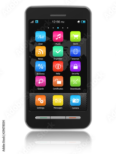 Touchscreen smartphone