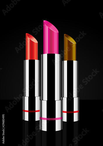 Different colored lipstick - vector illustration