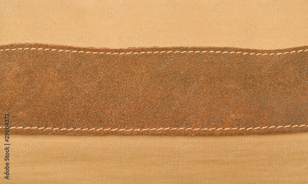 Strip of brown pressed leather