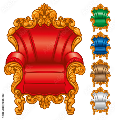 Old antique armchair